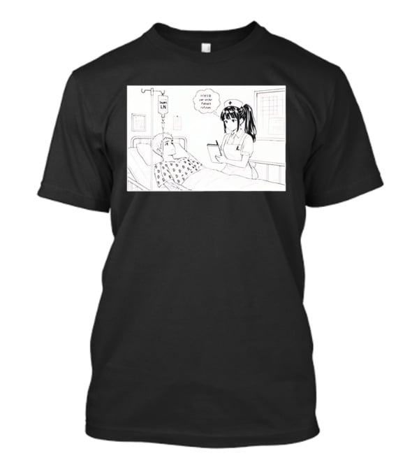 Nurse Manga Style Hospital Scene With Patient And IV Drip T-Shirt