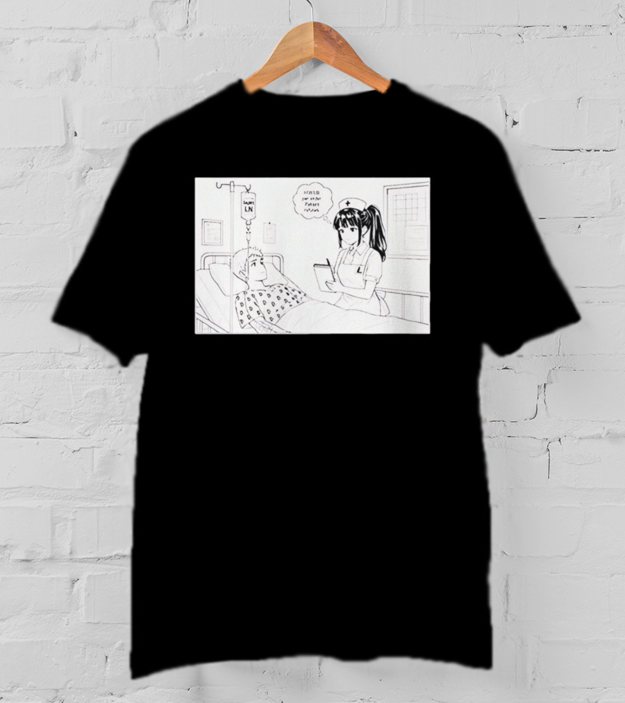 Nurse Manga Style Hospital Scene With Patient And IV Drip T-Shirt