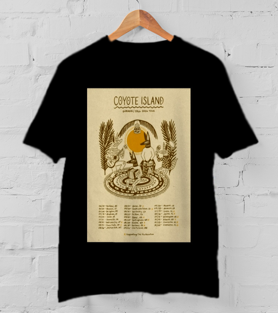 Coyote Island Summer Fall 2026 Tour Portland Boise Berkeley Petaluma T-Shirt