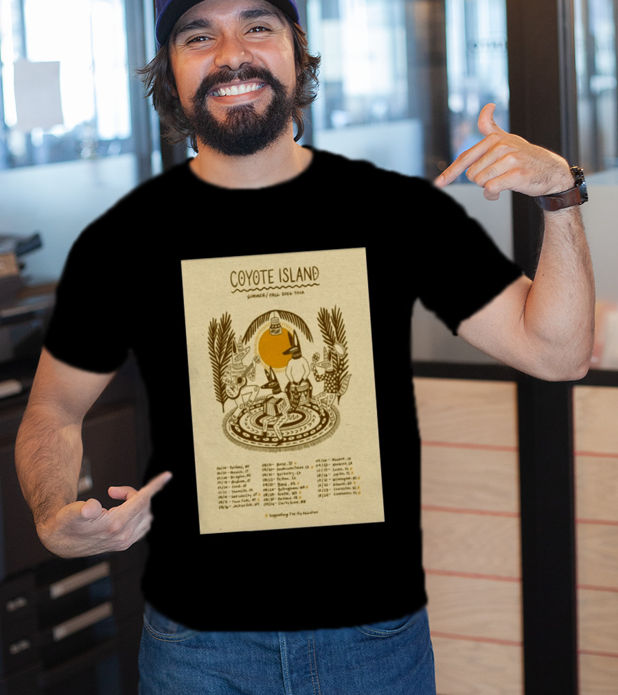 Coyote Island Summer Fall 2026 Tour Portland Boise Berkeley Petaluma T-Shirt