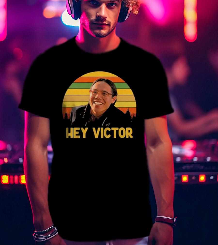 Hey Victor Thomas Builds The Fire Smoke Signals Retro Rainbow T-Shirt