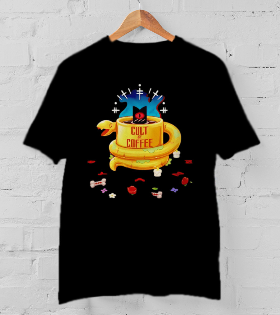 Cult Of Coffee Occult Snake Candle Witchcraft Cup T-Shirt