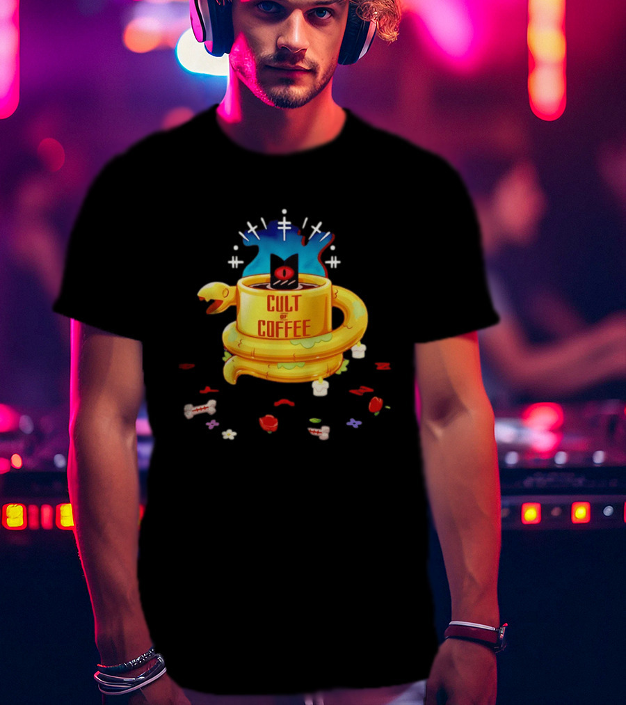 Cult Of Coffee Occult Snake Candle Witchcraft Cup T-Shirt