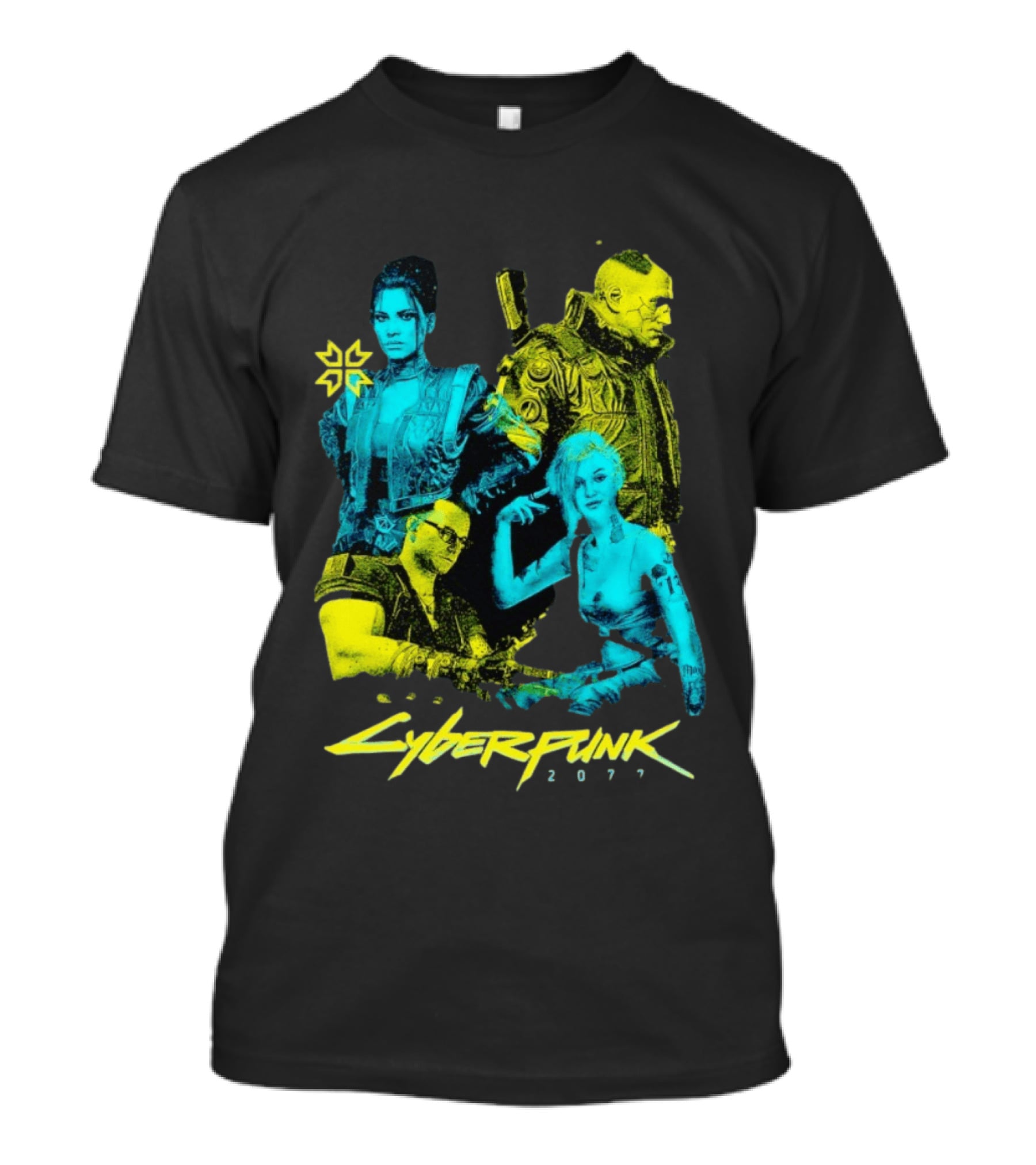 Cyberpunk 2077 Characters And Logo Video Game Merchandise T-Shirt