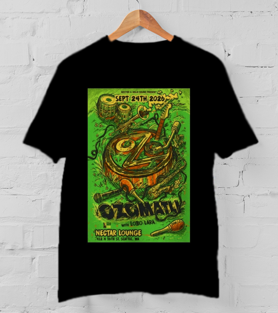 Ozomatli At Nectar Lounge Seattle With Lobo Lara September 24th 2026 T-Shirt