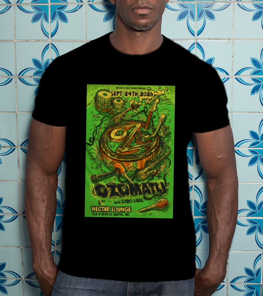 Ozomatli At Nectar Lounge Seattle With Lobo Lara September 24th 2026 T-Shirt