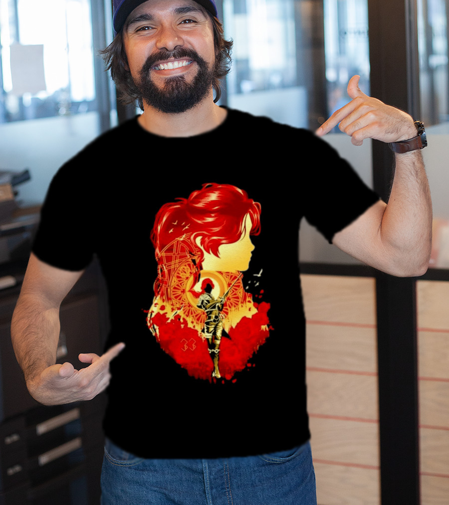 Paintress Expeditioner Red Haired Warrior Emblem 33 Discovery T-Shirt