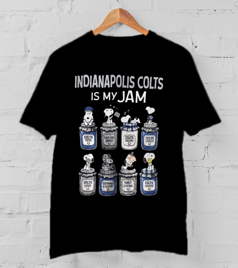 Indianapolis Colts Is My Jam Snoopy Colts Pride Family Forever T-Shirt