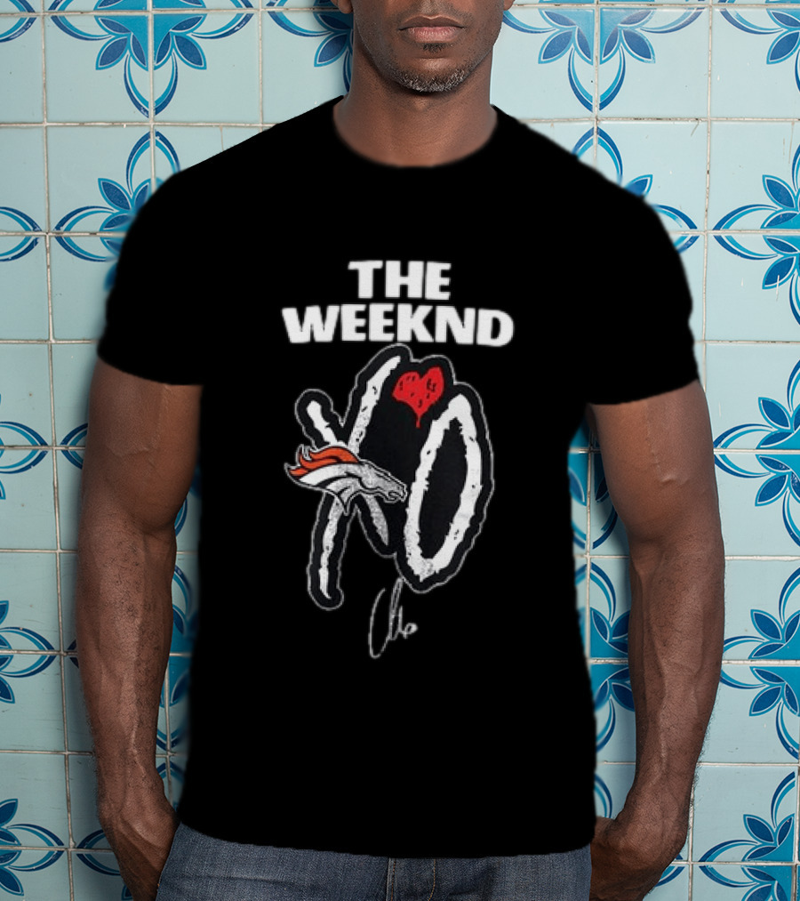 THE WEEKND XO Denver Broncos Collaboration T-Shirt