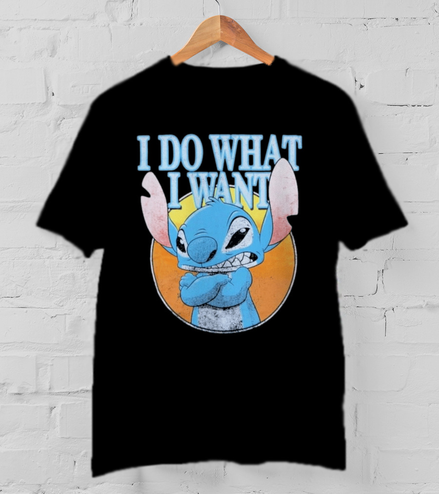 Disney Lilo And Stitch Men's Stitch I Do What I Want Vintage Look T-Shirt