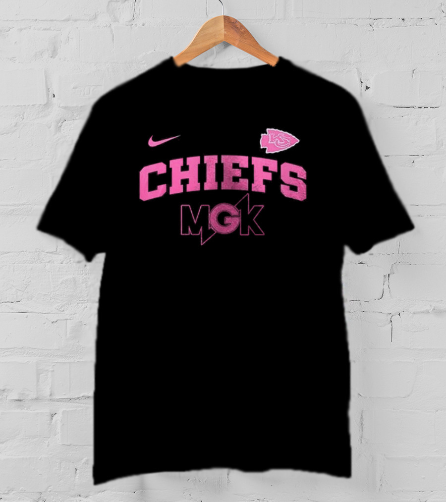 Nike Kansas City Chiefs MGK Collaboration Pink T-Shirt