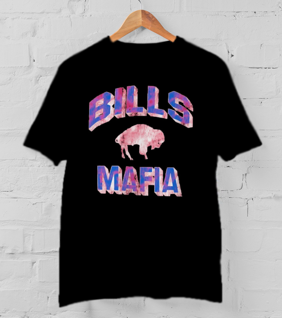 Bills Mafia Distressed Buffalo Bills Football T-Shirt
