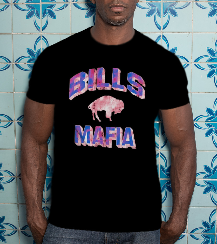 Bills Mafia Distressed Buffalo Bills Football T-Shirt