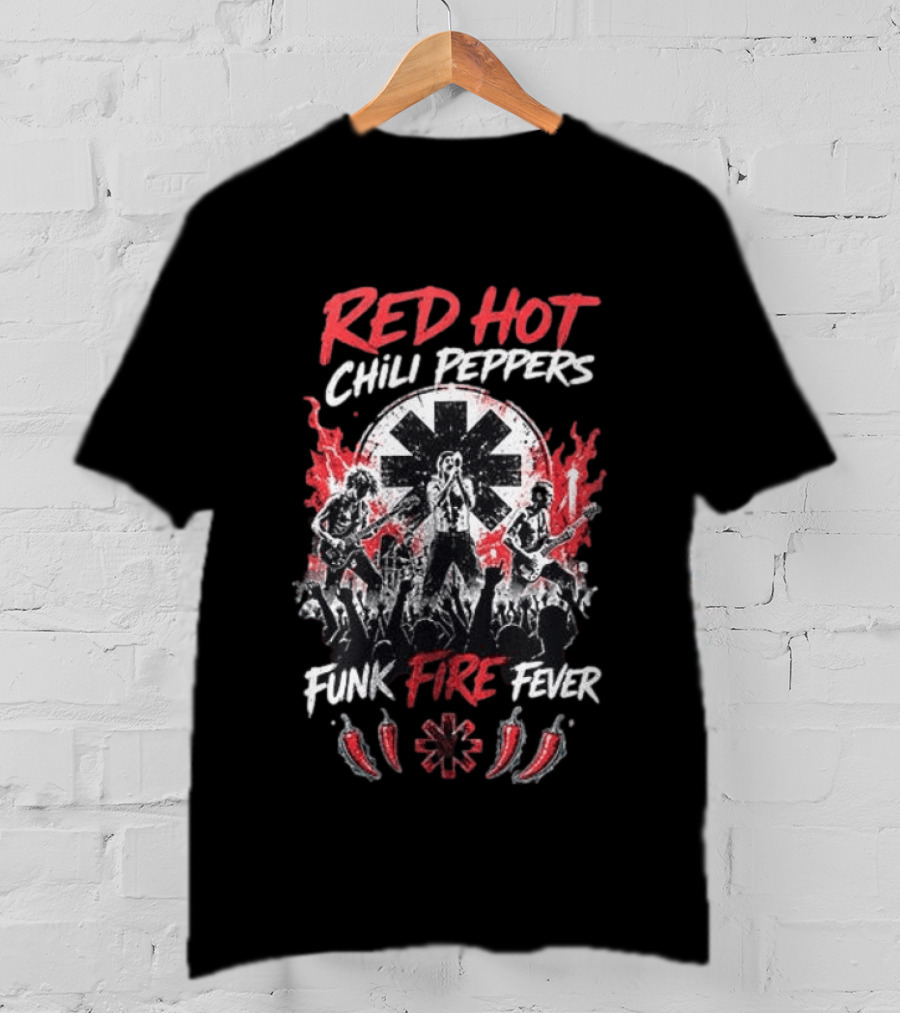 Red Hot Chili Peppers Funk Fire Fever Band Concert T-Shirt