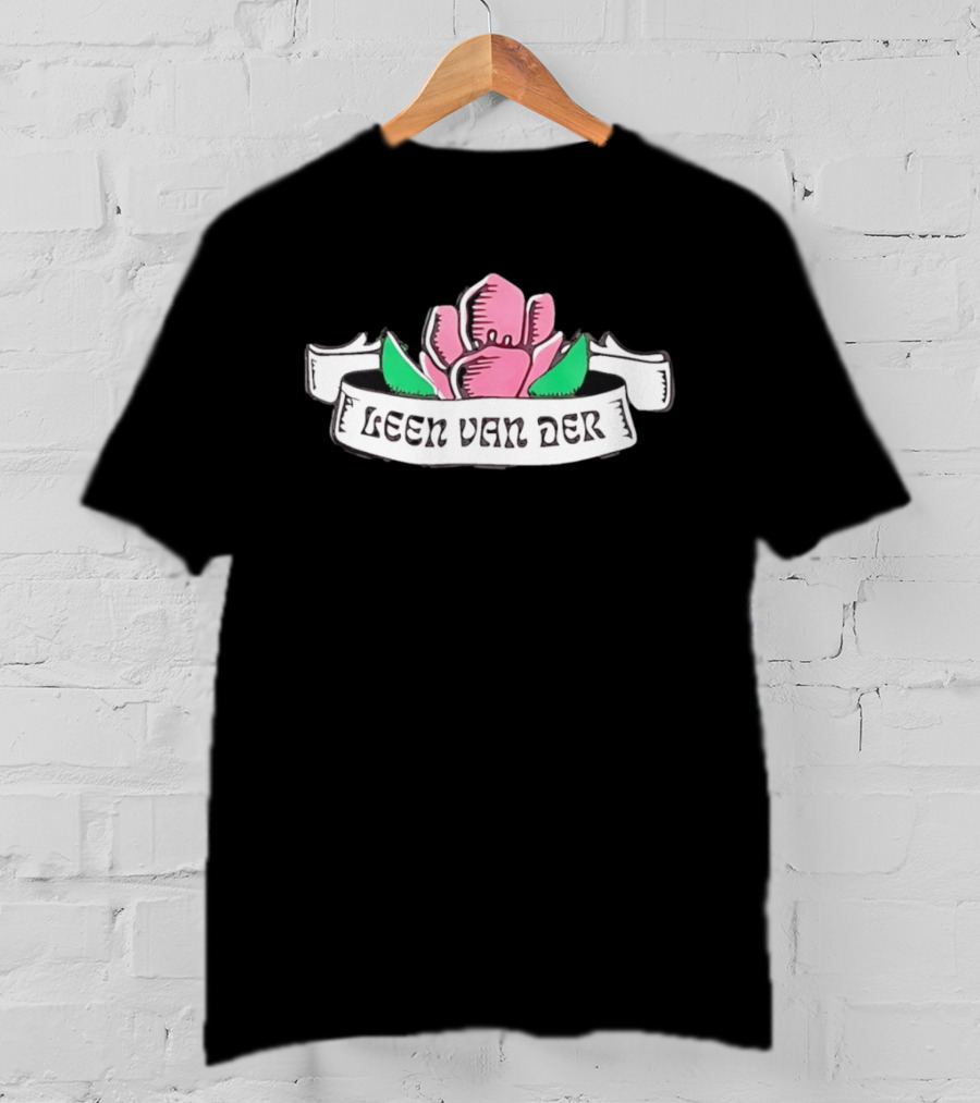 Leen Van Der Pink Flower Banner T-Shirt