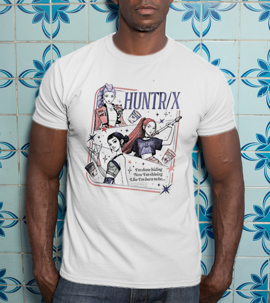 HUNTR/X Anime Demon Hunter Trio Featuring Mira Rumi Zoey T-Shirt