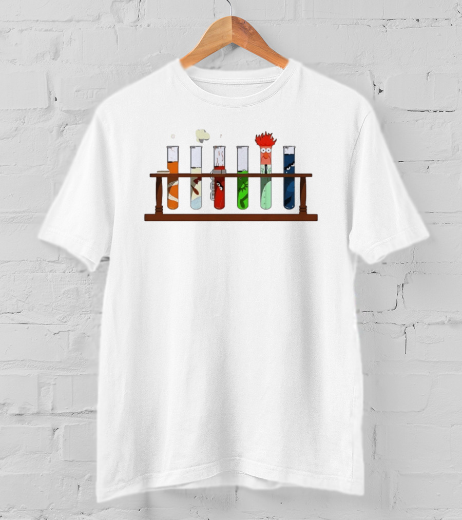Beaker The Muppets Lab Test Tubes Rack Chemistry Experiment T-Shirt