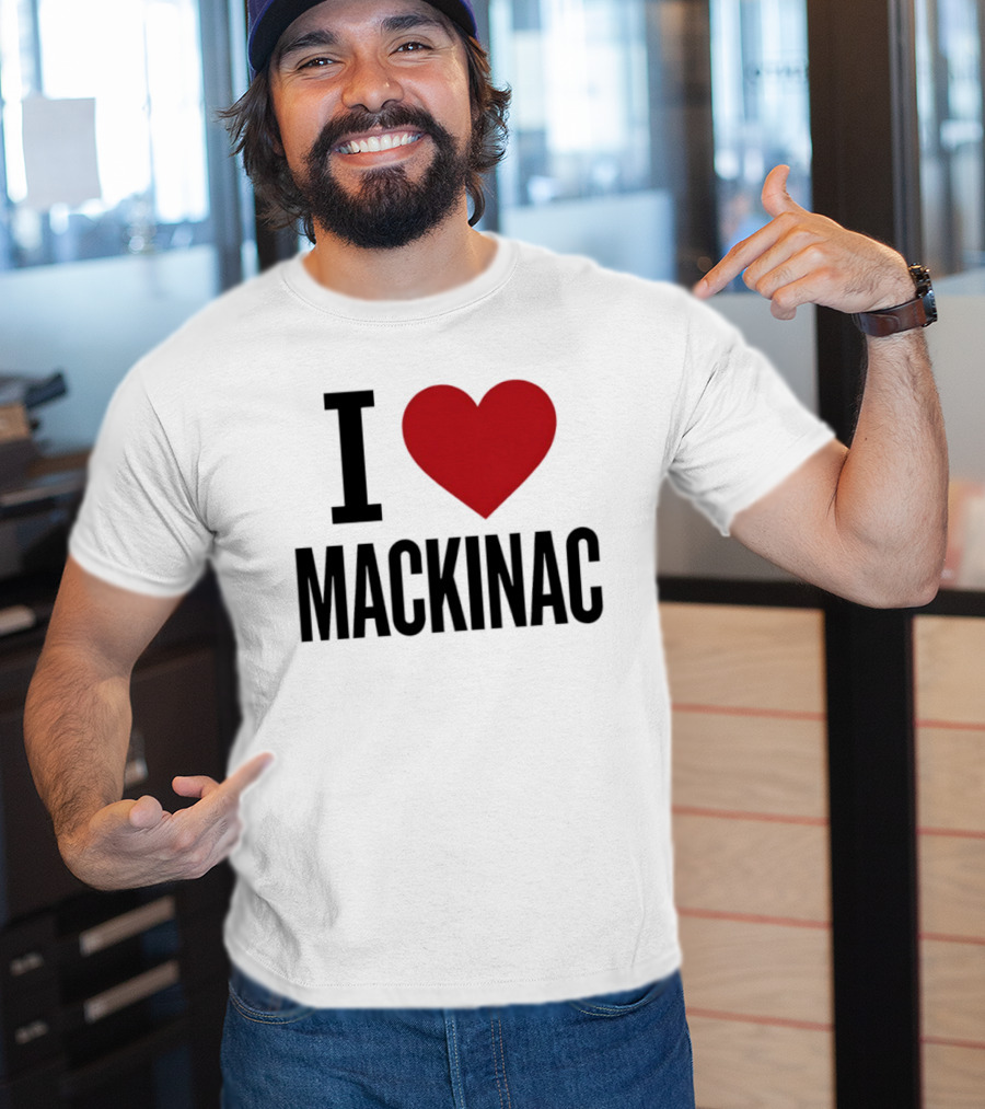I Love Mackinac Michigan Travel Vacation T-Shirt