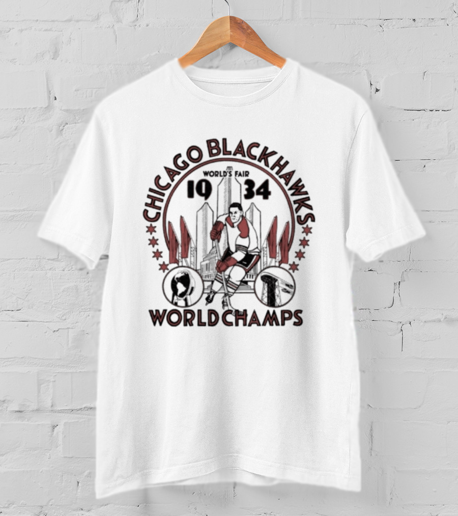 Chicago Blackhawks 1934 World Champs World's Fair Homage T-Shirt