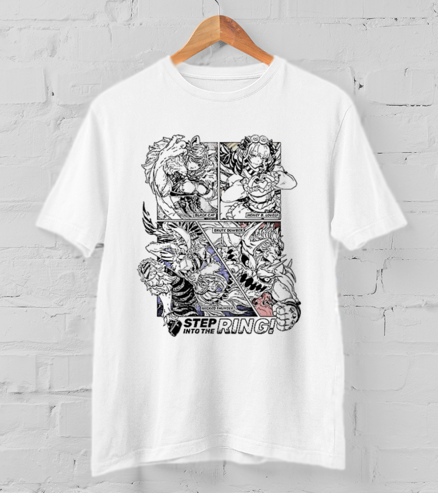 Classic Step Into The Ring Street Fighter Ken Vs Ryu Showdown T-Shirt