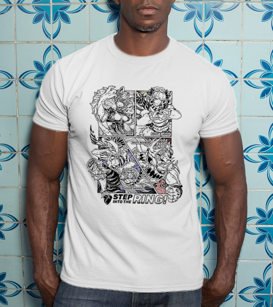 Classic Step Into The Ring Street Fighter Ken Vs Ryu Showdown T-Shirt