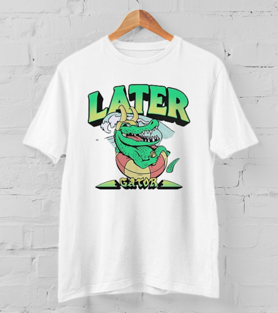 Later Gator Loki Alligator Marvel Disney Plus Floating Relaxation T-Shirt