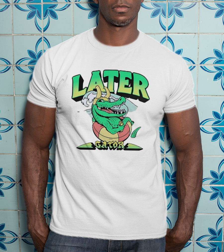 Later Gator Loki Alligator Marvel Disney Plus Floating Relaxation T-Shirt