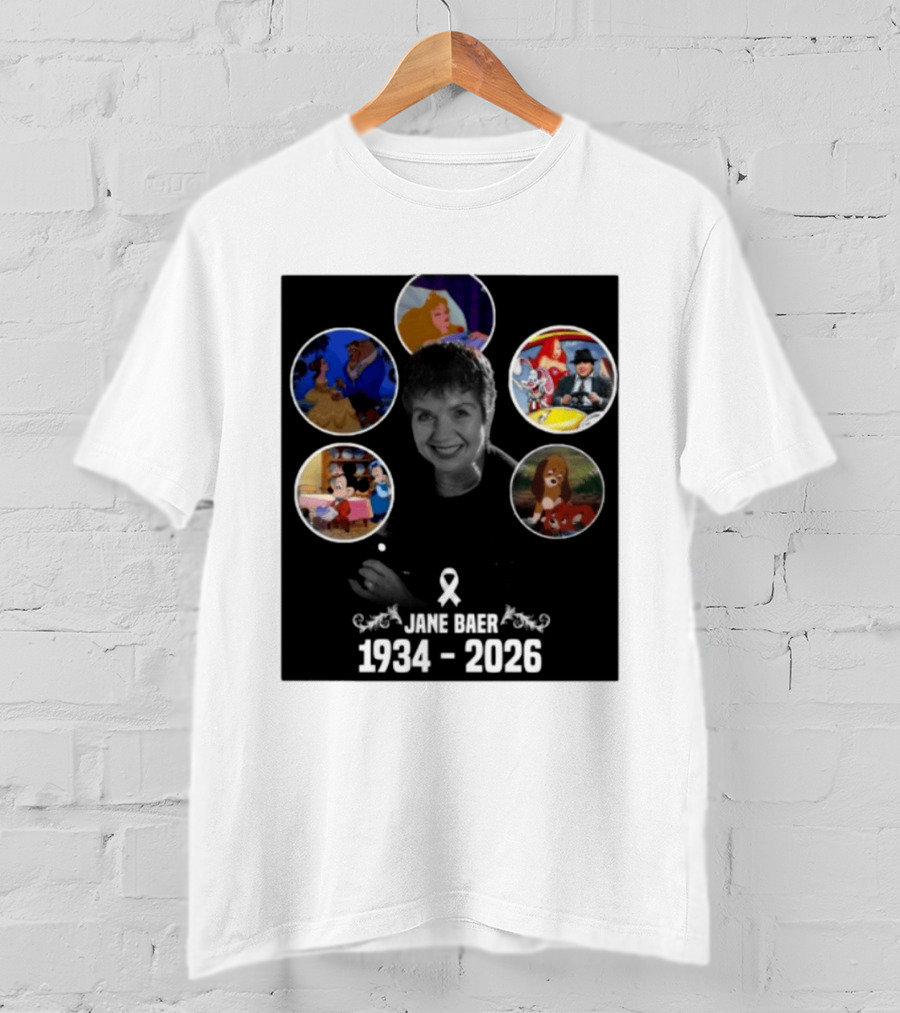 Jane Baer 1934 2026 Beauty And The Beast Sleeping Beauty Dumbo Mary Poppins Fox And The Hound Mickey Mouse T-Shirt