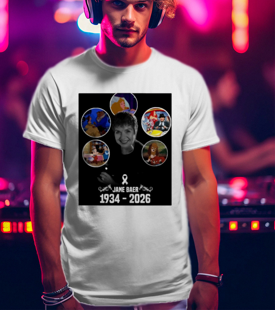 Jane Baer 1934 2026 Beauty And The Beast Sleeping Beauty Dumbo Mary Poppins Fox And The Hound Mickey Mouse T-Shirt