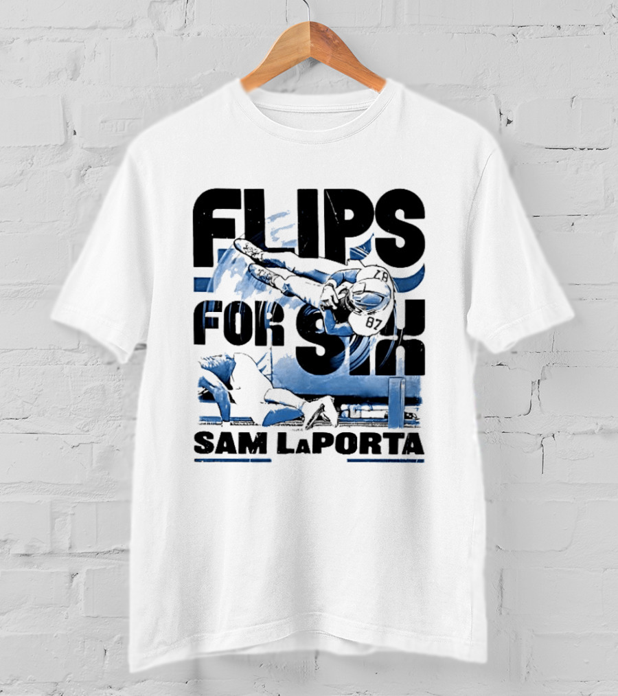 Sam Laporta Flips For Six Detroit Football T-Shirt