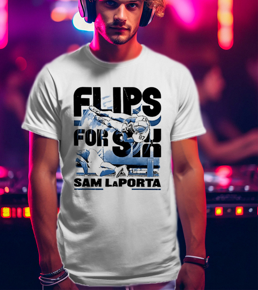 Sam Laporta Flips For Six Detroit Football T-Shirt