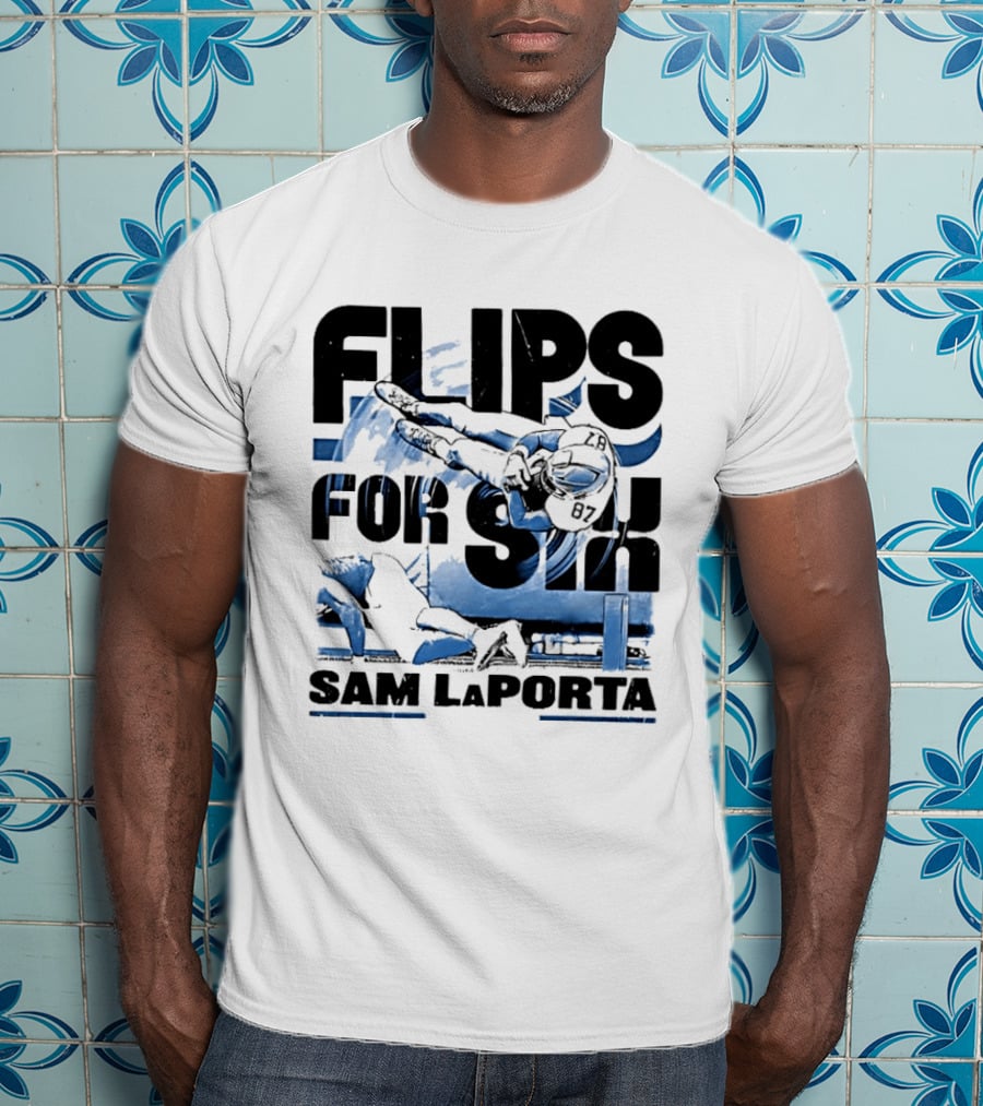 Sam Laporta Flips For Six Detroit Football T-Shirt