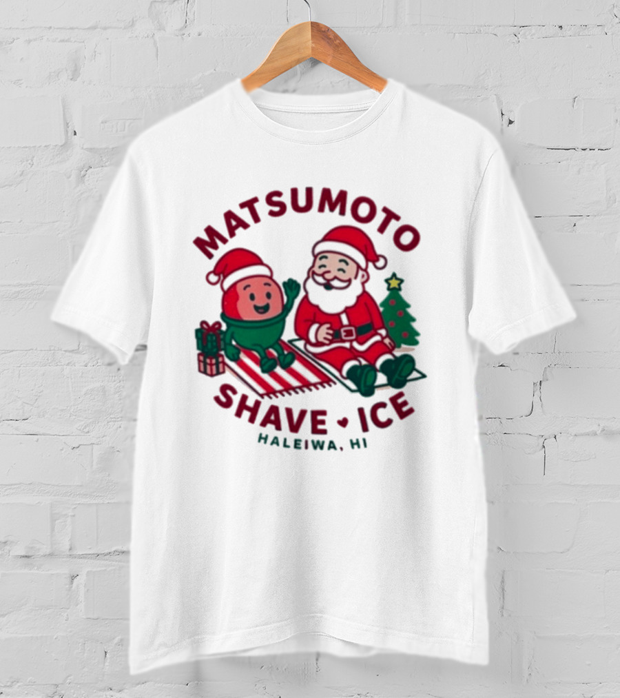 Matsumoto Shave Ice Christmas Haleiwa HI Santa Holiday 2025 T-Shirt