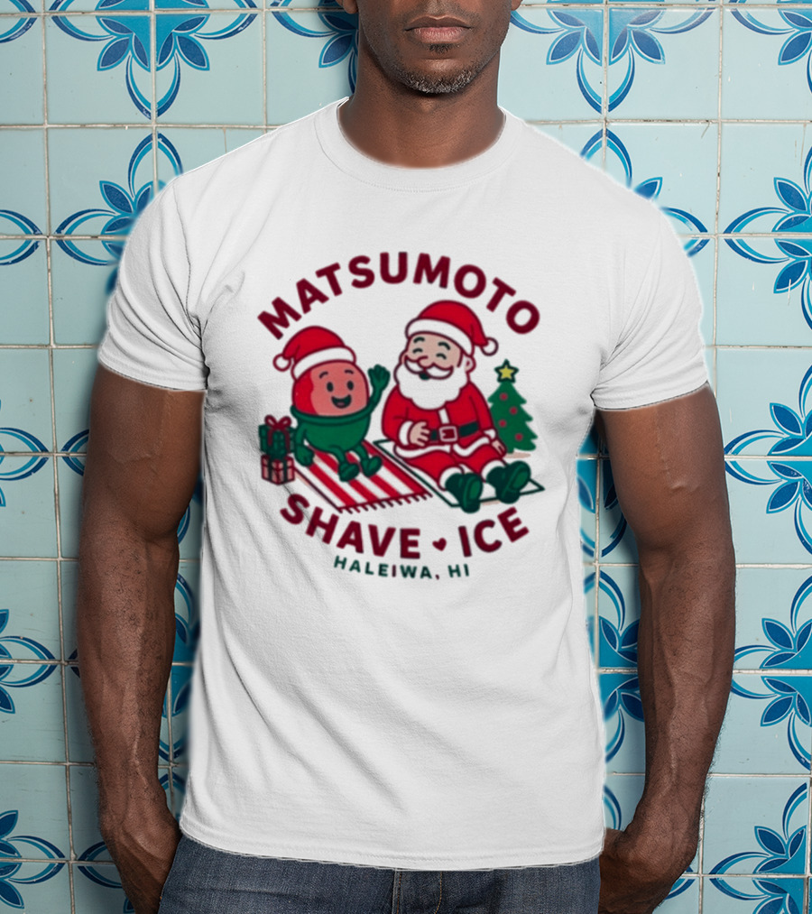Matsumoto Shave Ice Christmas Haleiwa HI Santa Holiday 2025 T-Shirt