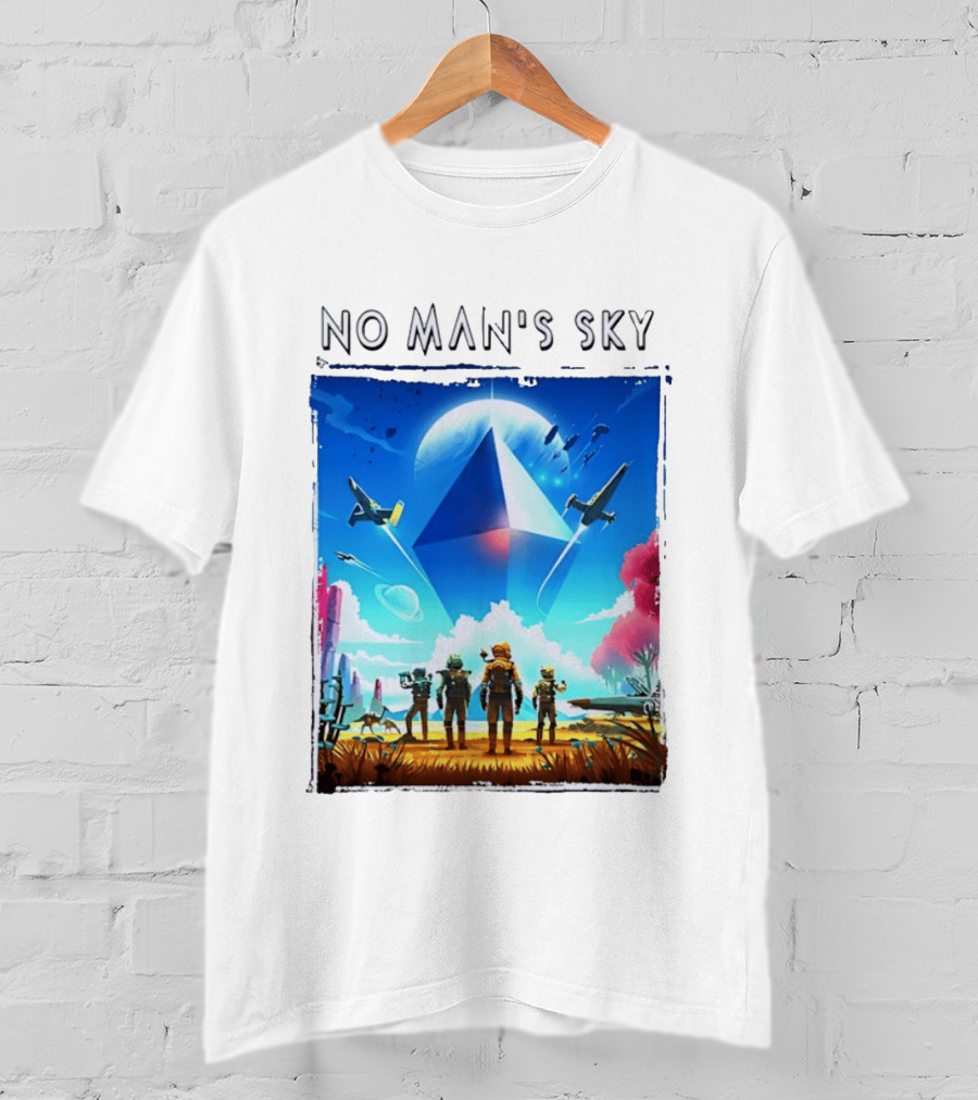 No Man's Sky Adventure With Spacecrafts And Explorers T-Shirt