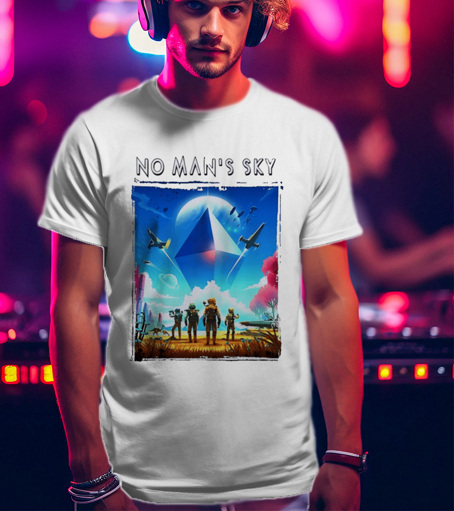 No Man's Sky Adventure With Spacecrafts And Explorers T-Shirt