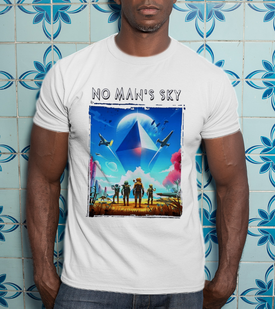 No Man's Sky Adventure With Spacecrafts And Explorers T-Shirt