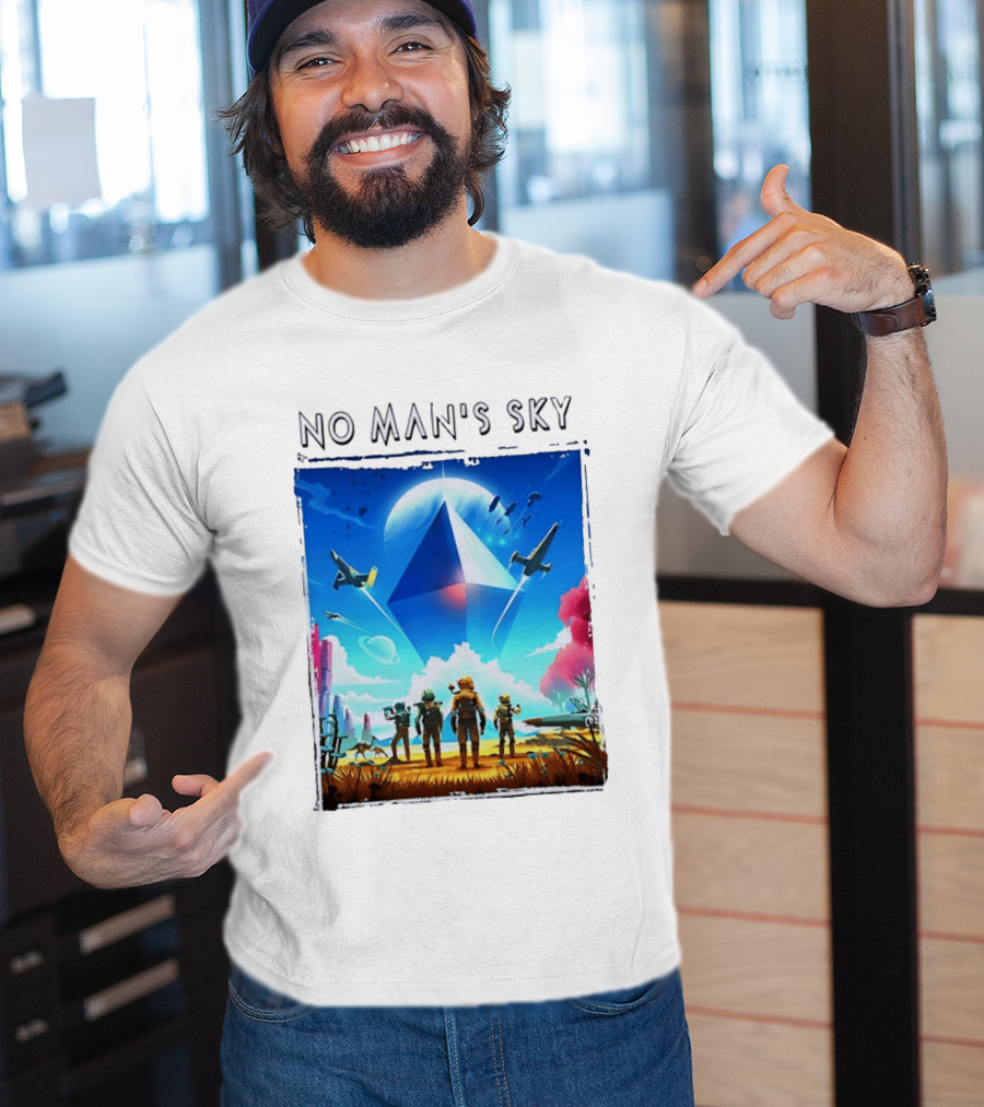 No Man's Sky Adventure With Spacecrafts And Explorers T-Shirt