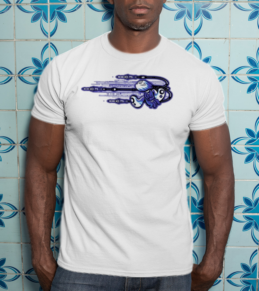 Techno Virus Digitalvirus No1 Cyber Character With Circuit T-Shirt
