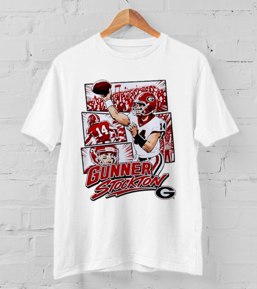 Gunner Stockton Georgia Bulldogs Football Player 14 T-Shirt