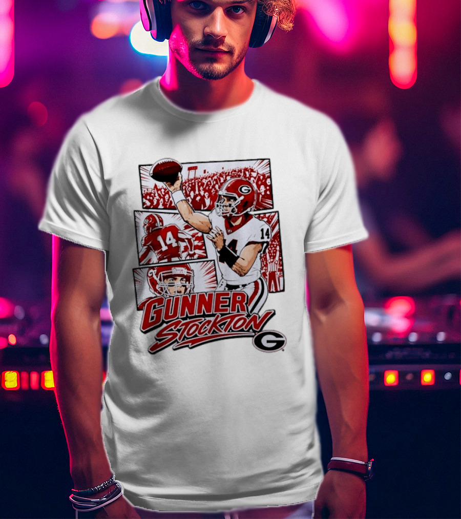 Gunner Stockton Georgia Bulldogs Football Player 14 T-Shirt