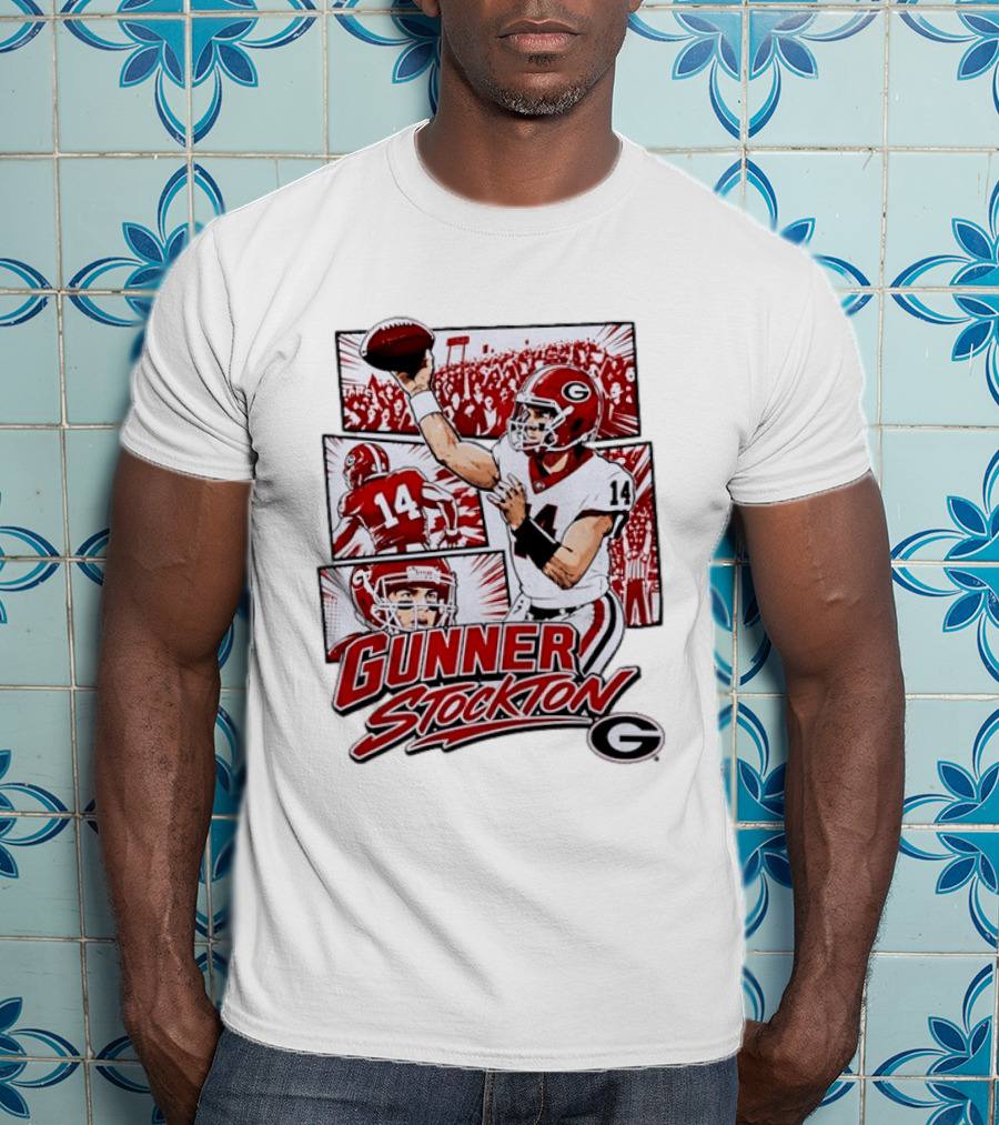 Gunner Stockton Georgia Bulldogs Football Player 14 T-Shirt