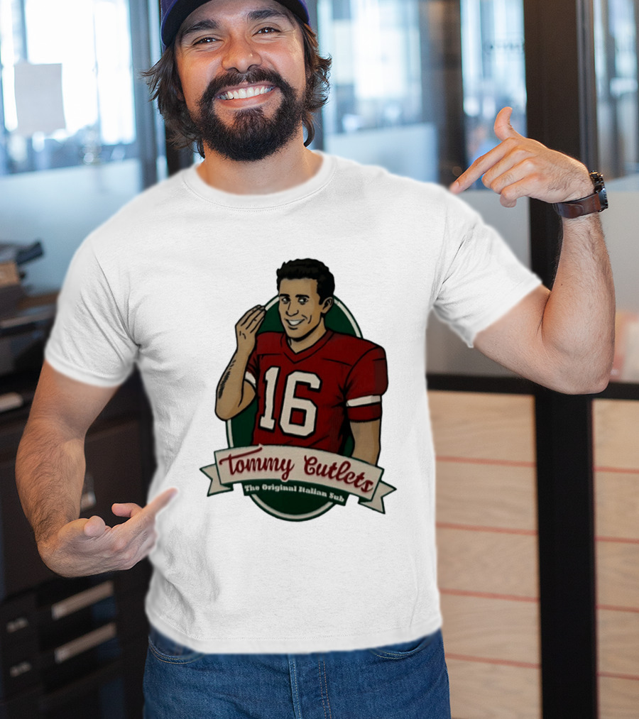 Tommy DeVito 16 Football Jersey Tommy Cutlets The Original Italian Sub T-Shirt