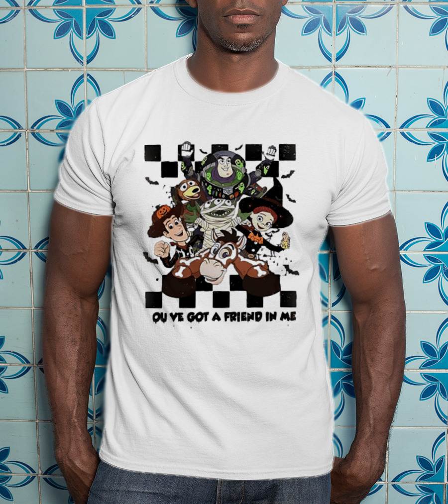 Toy Story Halloween Mashup You've Got A Friend In Me Buzz Woody Jessie Slinky Bullseye T-Shirt