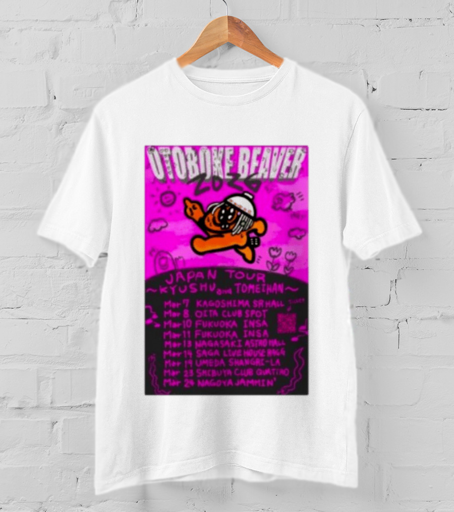 Otoboke Beaver Japan Tour 2026 Kyushu Tomiehan Kagoshima Oita Fukuoka Nagasaki Saga Umeda Shibuya Nagoya T-Shirt