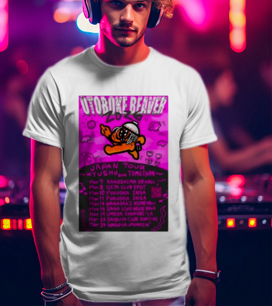 Otoboke Beaver Japan Tour 2026 Kyushu Tomiehan Kagoshima Oita Fukuoka Nagasaki Saga Umeda Shibuya Nagoya T-Shirt
