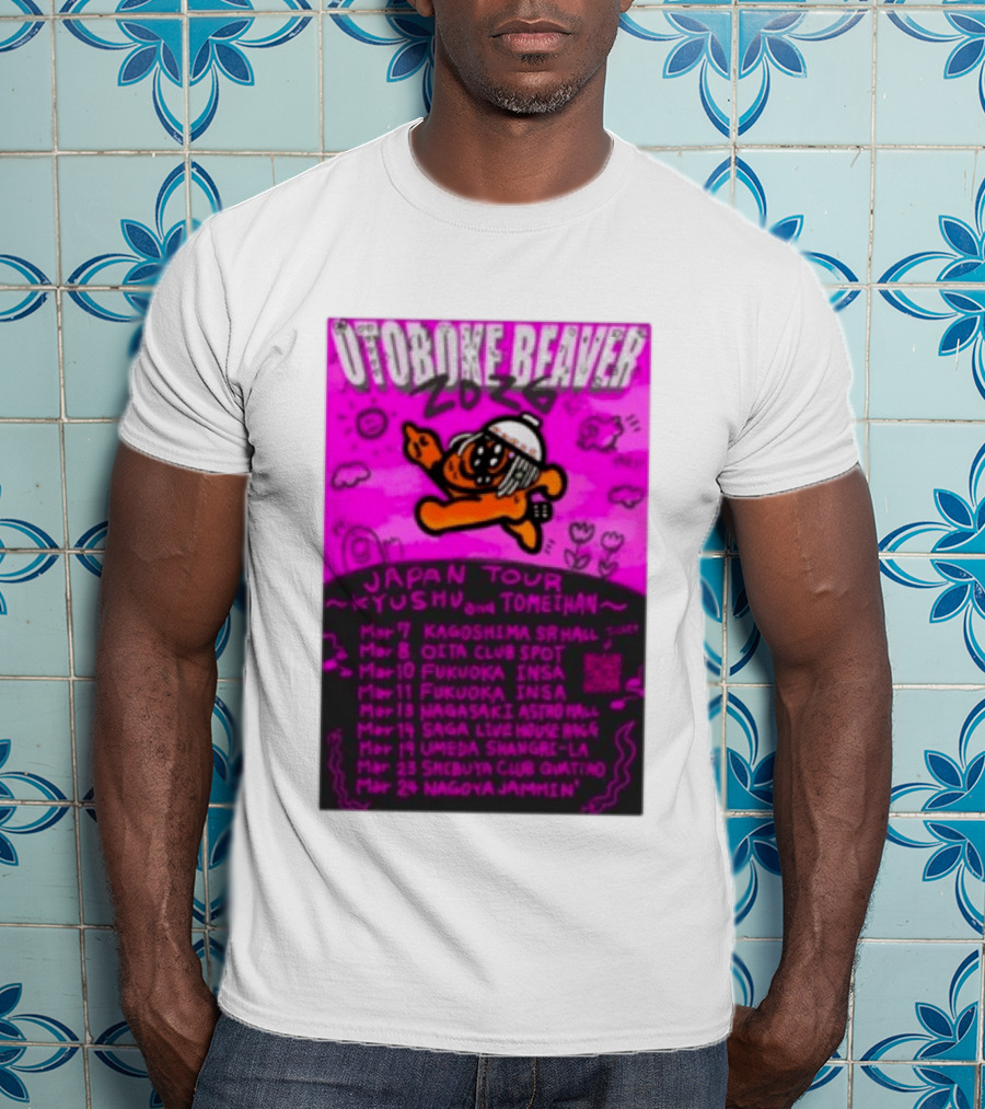 Otoboke Beaver Japan Tour 2026 Kyushu Tomiehan Kagoshima Oita Fukuoka Nagasaki Saga Umeda Shibuya Nagoya T-Shirt