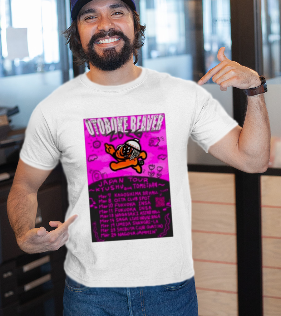 Otoboke Beaver Japan Tour 2026 Kyushu Tomiehan Kagoshima Oita Fukuoka Nagasaki Saga Umeda Shibuya Nagoya T-Shirt