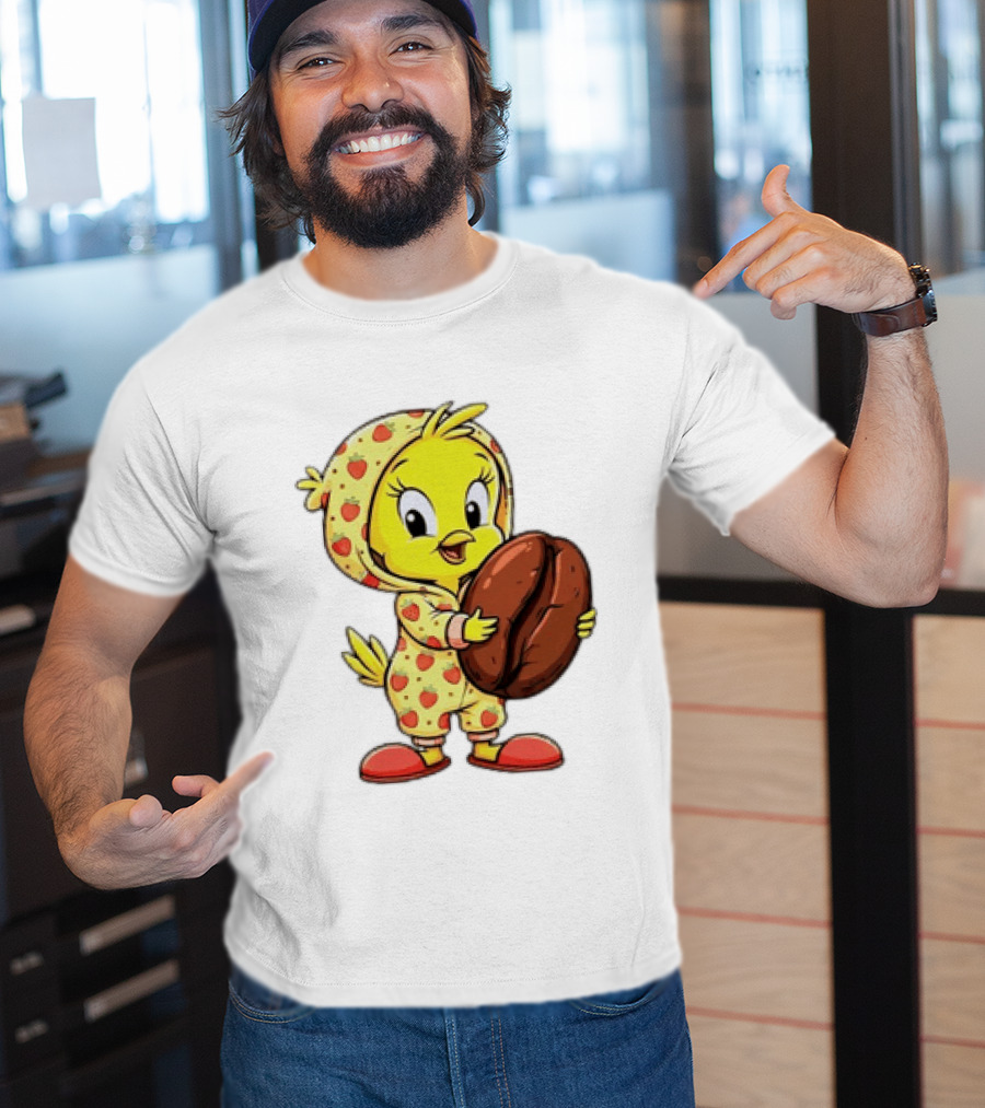 Tweety Coffee I Haven't Lost My Mind Half Of It Just Wandered Off Pajamas With Strawberry Onesie And Coffee Bean T-Shirt