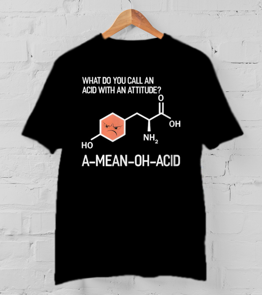 What Do You Call An Acid With An Attitude A Mean Oh Acid Chemistry Pun T-Shirt